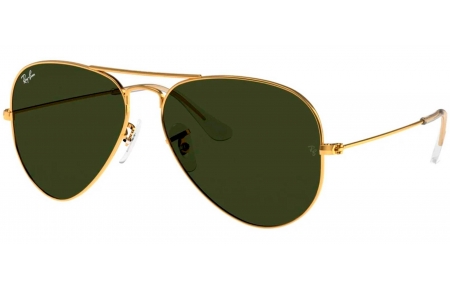 Gafas de Sol - Ray-Ban - RB3025 AVIATOR LARGE METAL - L0205 GOLD // CRYSTAL GREY GREEN
