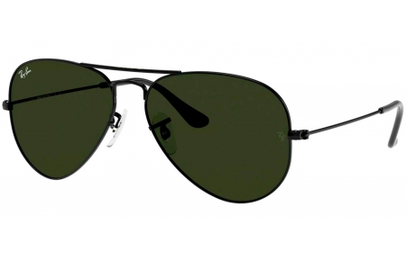 Gafas de Sol - Ray-Ban - RB3025 AVIATOR LARGE METAL - L2823 BLACK // CRYSTAL GREEN