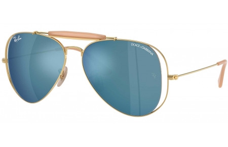 Gafas de Sol - Ray-Ban - RB3029M - 001/55 ARISTA GOLD // DARK BLUE MIRROR BLUE