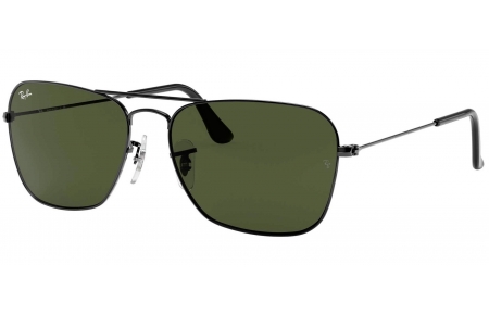 Gafas de Sol - Ray-Ban - RB3136 CARAVAN - 004 GUNMETAL // CRYSTAL GREEN
