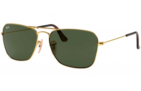 Gafas de Sol - Ray-Ban - RB3136 CARAVAN - 181 GOLD // DARK GREEN