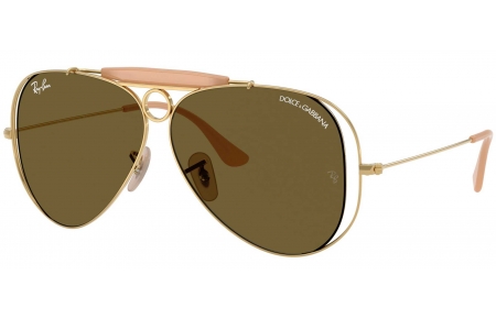 Gafas de Sol - Ray-Ban - RB3138M - 001/73 GOLD // DARK BROWN