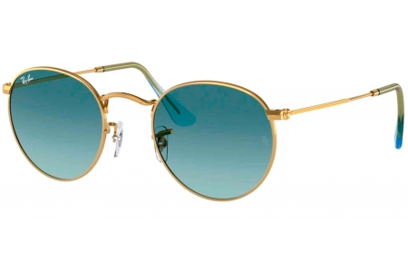 Gafas de Sol - Ray-Ban - RB3447 ROUND METAL - 001/3M GOLD // BLUE GRADIENT