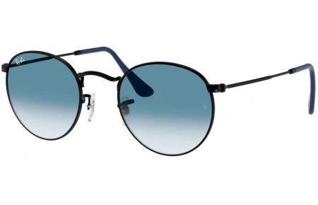 Gafas de Sol - Ray-Ban - RB3447 ROUND METAL - 006/3F MATTE BLACK // CRYSTAL GRADIENT LIGHT BLUE