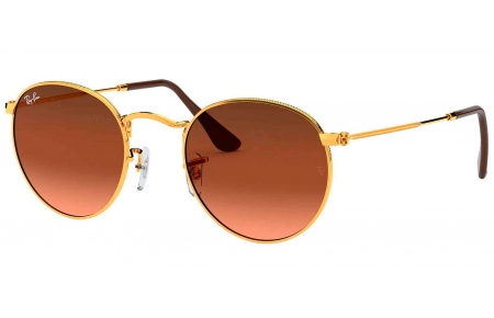 Gafas de Sol - Ray-Ban - RB3447 ROUND METAL - 9001A5 SHINY LIGHT BRONZE // PINK GRADIENT BROWN