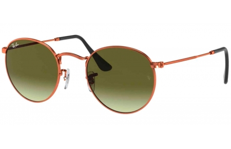 Gafas de Sol - Ray-Ban - RB3447 ROUND METAL - 9002A6 SHINY MEDIUM BRONZE // GREEN GRADIENT BROWN