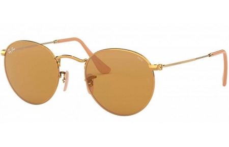 Gafas de Sol - Ray-Ban - RB3447 ROUND METAL - 90644I GOLD // POTHOCROMIC BROWN