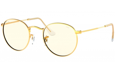 Gafas de Sol - Ray-Ban - RB3447 ROUND METAL - 9196BL LEGEND GOLD // PHOTOCROMIC GREY BLUE LIGHT FILTER