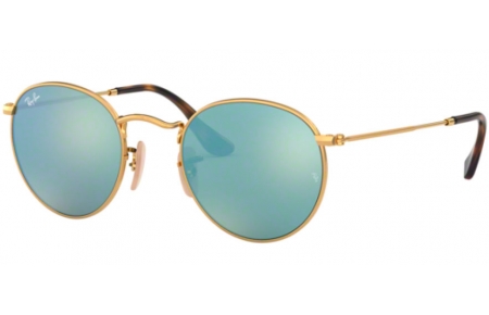 Gafas de Sol - Ray-Ban - RB3447N ROUND METAL - 001/30 SHINY GOLD // GREY FLASH