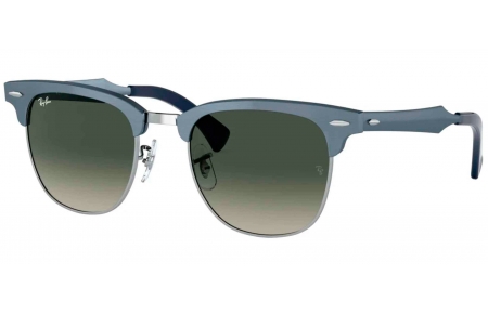 Gafas de Sol - Ray-Ban - RB3507 CLUBMASTER ALUMINIUM - 924871 BRUSHED BLUE ON SILVER // GREY GRADIENT