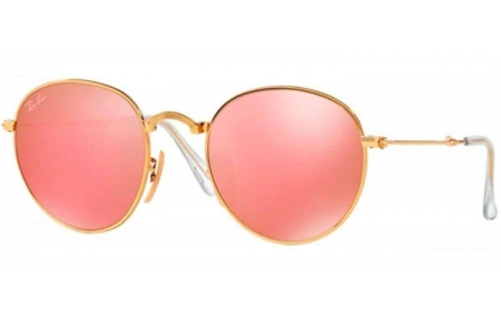 Gafas de Sol - Ray-Ban - RB3532 FOLDING - 001/Z2 GOLD // LIGHT BROWN MIRROR PINK