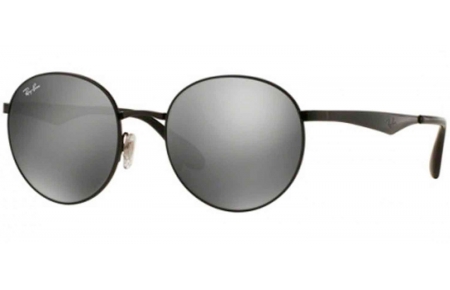 Gafas de Sol - Ray-Ban - RB3537 - 002/6G SHINY BLACK // GREY MIRROR SILVER