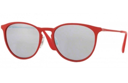 Gafas de Sol - Ray-Ban - RB3539 ERIKA METAL - 9023B5 RUBBER BORDO // BORDO LIGHT FLASH GREY