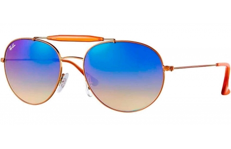 Gafas de Sol - Ray-Ban - RB3540 - 198/8B SHINY BRONZE // BLUE FLASH GRADIENT