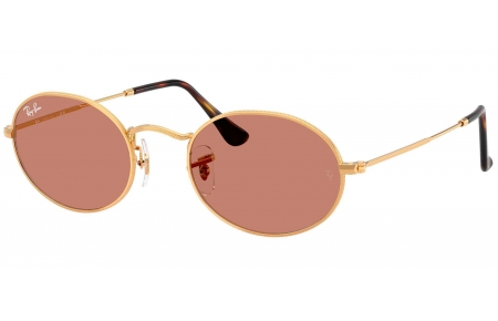 Gafas de Sol - Ray-Ban - RB3547 OVAL - 001/1A  GOLD // LIGHT BROWN