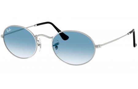 Gafas de Sol - Ray-Ban - RB3547 OVAL - 003/3F SILVER // BLUE GRADIENT TRANSPARENT