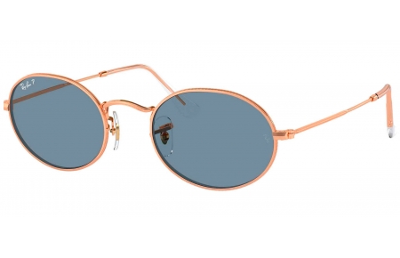 Gafas de Sol - Ray-Ban - RB3547 OVAL - 9202S2  ROSE GOLD // BLUE POLARIZED