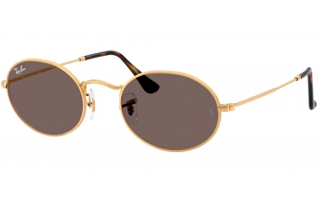Gafas de Sol - Ray-Ban - RB3547N OVAL - 001/B1 GOLD // DARK GREY