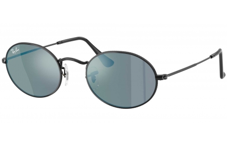 Gafas de Sol - Ray-Ban - RB3547N OVAL - 002/8O BLACK // BLUE MIRROR