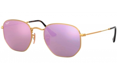 Gafas de Sol - Ray-Ban - RB3548N HEXAGONAL - 001/8O GOLD // WISTERIA FLASH