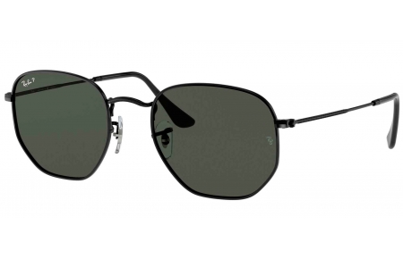 Gafas de Sol - Ray-Ban - RB3548N HEXAGONAL - 002/58 BLACK // GREEN POLARIZED