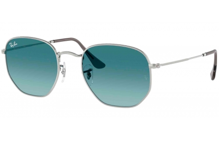 Gafas de Sol - Ray-Ban - RB3548N HEXAGONAL - 003/3M SILVER // GREY GRADIENT BLUE
