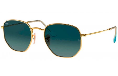 Gafas de Sol - Ray-Ban - RB3548N HEXAGONAL - 91233M GOLD // BLUE GREY GRADIENT
