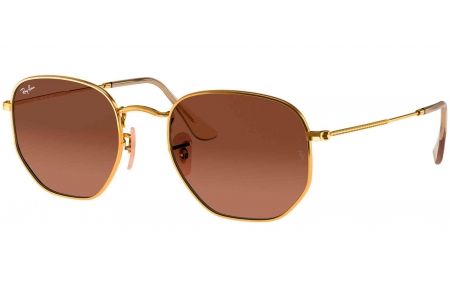 Gafas de Sol - Ray-Ban - RB3548N HEXAGONAL - 912443 GOLD // BROWN GREY GRADIENT