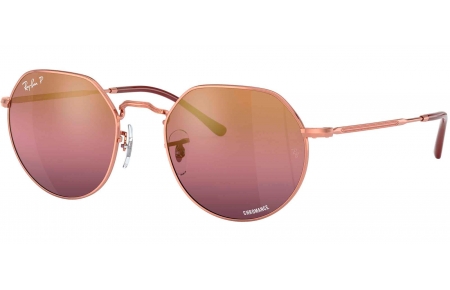 Gafas de Sol - Ray-Ban - RB3565 JACK - 9202G9 ROSE GOLD // RED GRADIENT GOLD MIRROR POLARIZED