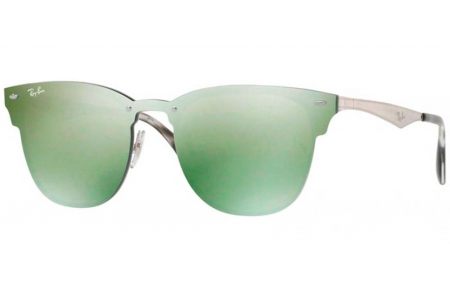 Gafas de Sol - Ray-Ban - RB3576N BLAZE CLUBMASTER - 042/30 SILVER // GREEN MIRROR