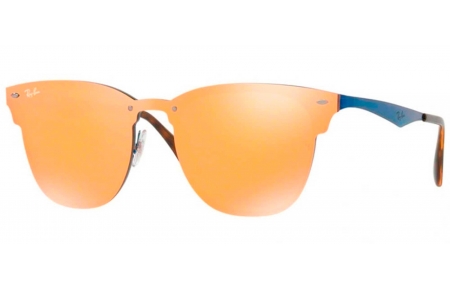 Gafas de Sol - Ray-Ban - RB3576N BLAZE CLUBMASTER - 90377J BLUE // DARK ORANGE MIRROR GOLD