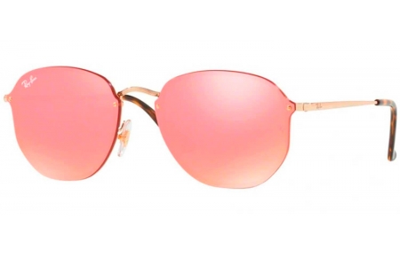 Gafas de Sol - Ray-Ban - RB3579N BLAZE HEXAGONAL - 001/E4 GOLD // PINK MIRROR PINK