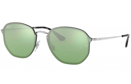 Gafas de Sol - Ray-Ban - RB3579N BLAZE HEXAGONAL - 003/30 SILVER // DARK GREEN MIRROR SILVER