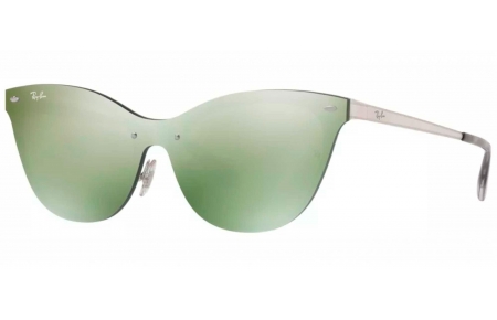Gafas de Sol - Ray-Ban - RB3580N BLAZE CAT EYE - 042/30 SILVER // DARK GREEN MIRROR SILVER