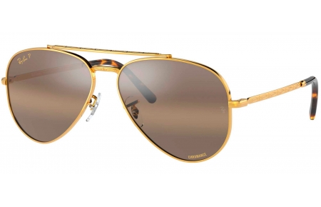 Gafas de Sol - Ray-Ban - RB3625 NEW AVIATOR - 9196G5 LEGEND GOLD // CLEAR GRADIENT DARK BROWN POLARIZED