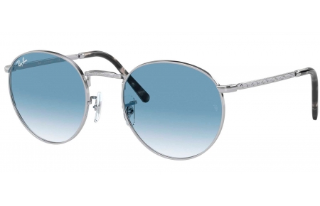 Gafas de Sol - Ray-Ban - RB3637 NEW ROUND - 003/3F SILVER // CLEAR GRADIENT BLUE