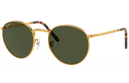 Gafas de Sol - Ray-Ban - RB3637 NEW ROUND - 919631 LEGEND GOLD // GREEN