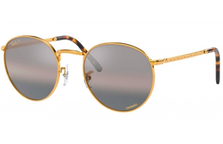 Gafas de Sol - Ray-Ban - RB3637 NEW ROUND - 9196G3 LEGEND GOLD // CLEAR GRADIENT DARK GREY POLARIZED