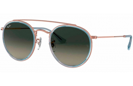 Gafas de Sol - Ray-Ban - RB3647N ROUND DOUBLE BRIDGE - 906771 LIGHT BLUE // GREY GRADIENT DARK GREY