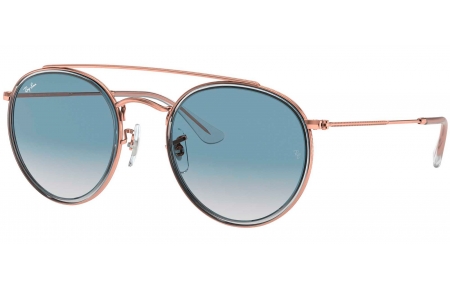 Gafas de Sol - Ray-Ban - RB3647N ROUND DOUBLE BRIDGE - 90683F TRANSPARENT // CLEAR GRADIENT BLUE