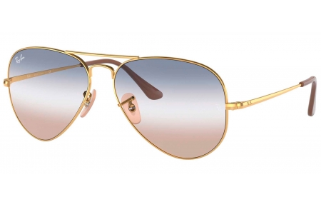 Gafas de Sol - Ray-Ban - RB3689 AVIATOR METAL II - 001/GD ARISTA // CLEAR GRADIENT BLUE