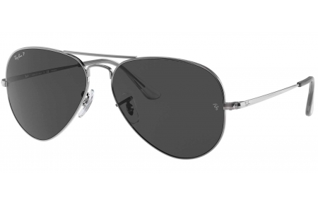 Gafas de Sol - Ray-Ban - RB3689 AVIATOR METAL II - 004/48 SHINY GUNMETAL // BLACK POLARIZED
