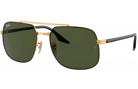 Gafas de Sol - Ray-Ban - RB3699 - 900031 BLACK ON GOLD // GREEN