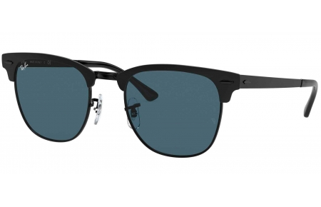Gafas de Sol - Ray-Ban - RB3716 CLUBMASTER METAL - 186/R5 SHINY BLACK TOP MATTE // BLUE