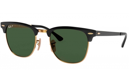 Gafas de Sol - Ray-Ban - RB3716 CLUBMASTER METAL - 187/58 GOLD TOP BLACK // GREEN POLARIZED