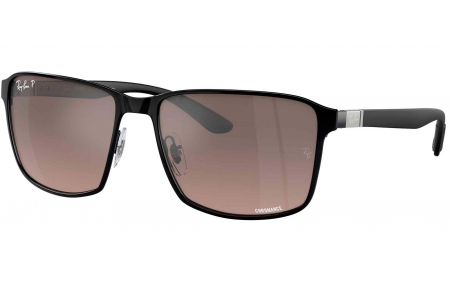 Gafas de Sol - Ray-Ban - RB3721CH - 186/5J  MATTE BLACK ON BLACK // GREY MIRROR POLARIZED