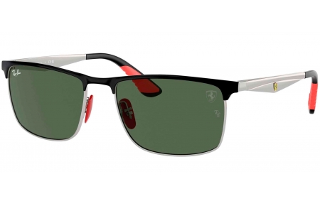 Gafas de Sol - Ray-Ban - RB3726M - F06071  BLACK ON SILVER // DARK GREEN