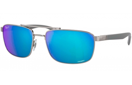 Gafas de Sol - Ray-Ban - RB3737CH - 004/A1  GUNMETAL // GREEN MIRROR BLUE POLARIZED
