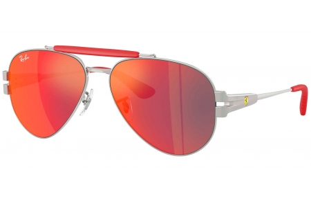 Gafas de Sol - Ray-Ban - RB3762M - F1256P  SILVER // DARK GREY MIRROR BLUE RED