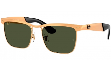 Gafas de Sol - Ray-Ban - RB3875 WAYFARER DELUXE - 927633  SANDBLASTED LEGEND GOLD // GREEN
